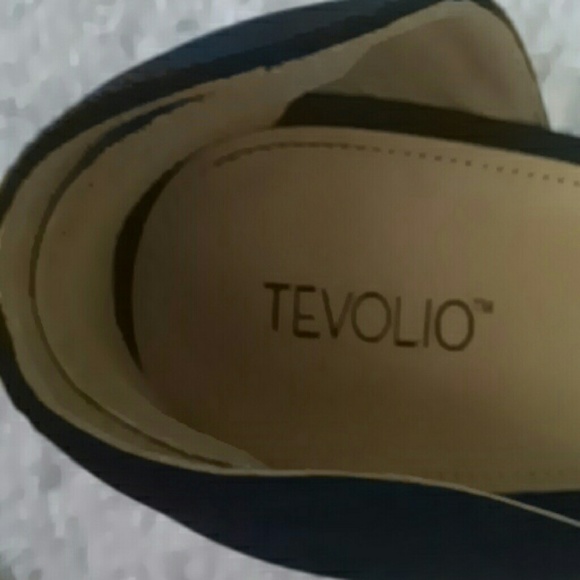 Navy,low heel  with beautiful rhinestone adornment - Picture 3 of 3